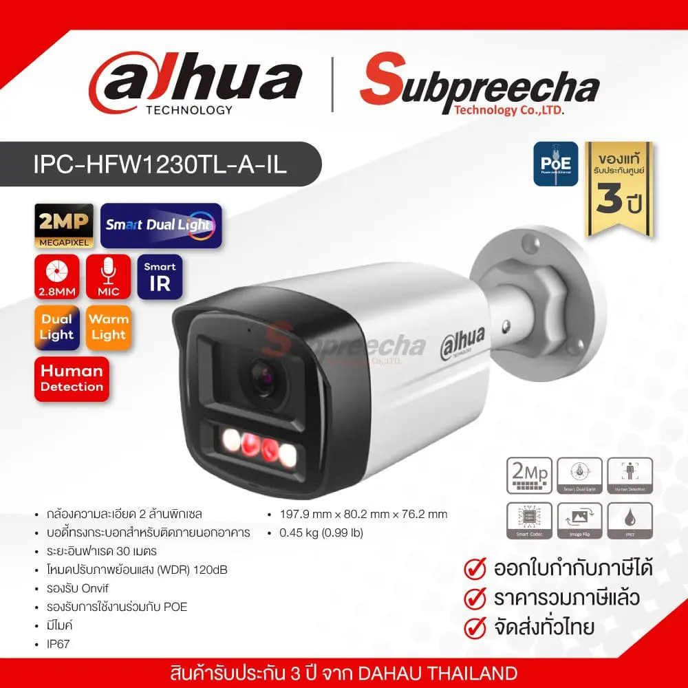 IPCHFW1230TLAIL 36mm 119 ทรัพย์ปรีชา เทคโนโลยี