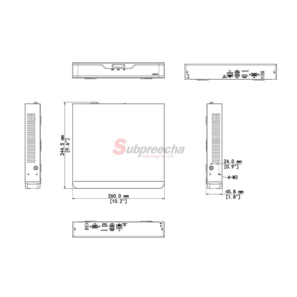 NVR30104S3Dimensions1 ทรัพย์ปรีชา เทคโนโลยี