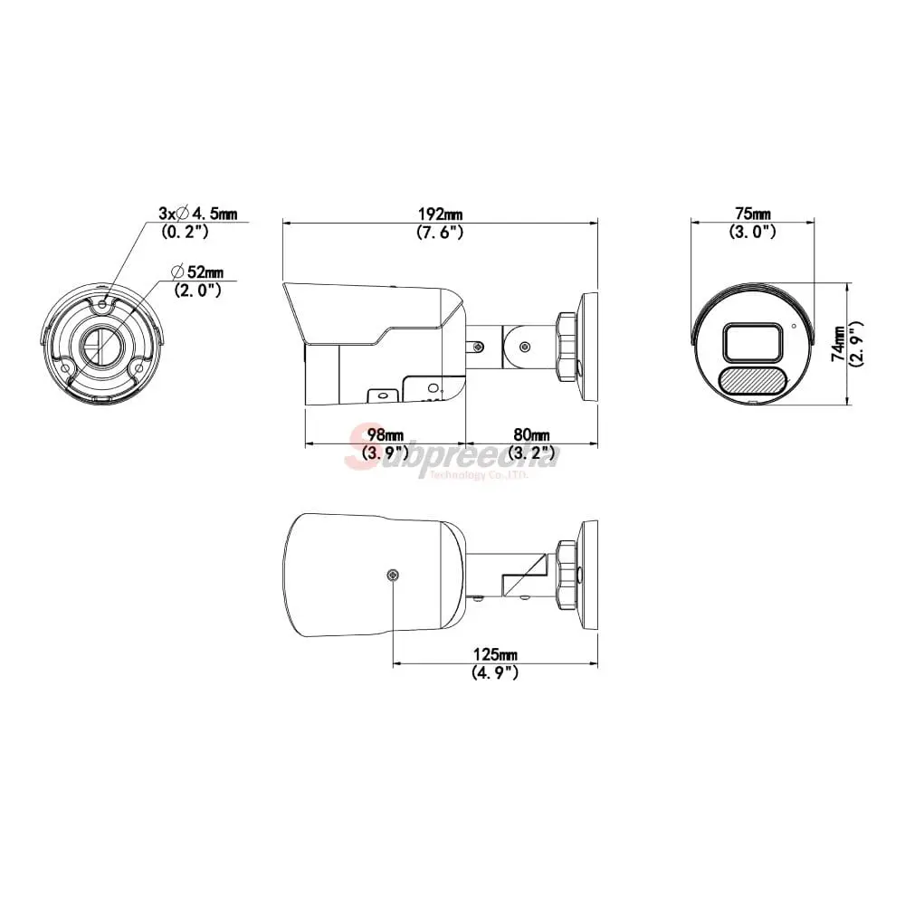 IPC2124LEADF28KMCWLDimensions1 ทรัพย์ปรีชา เทคโนโลยี