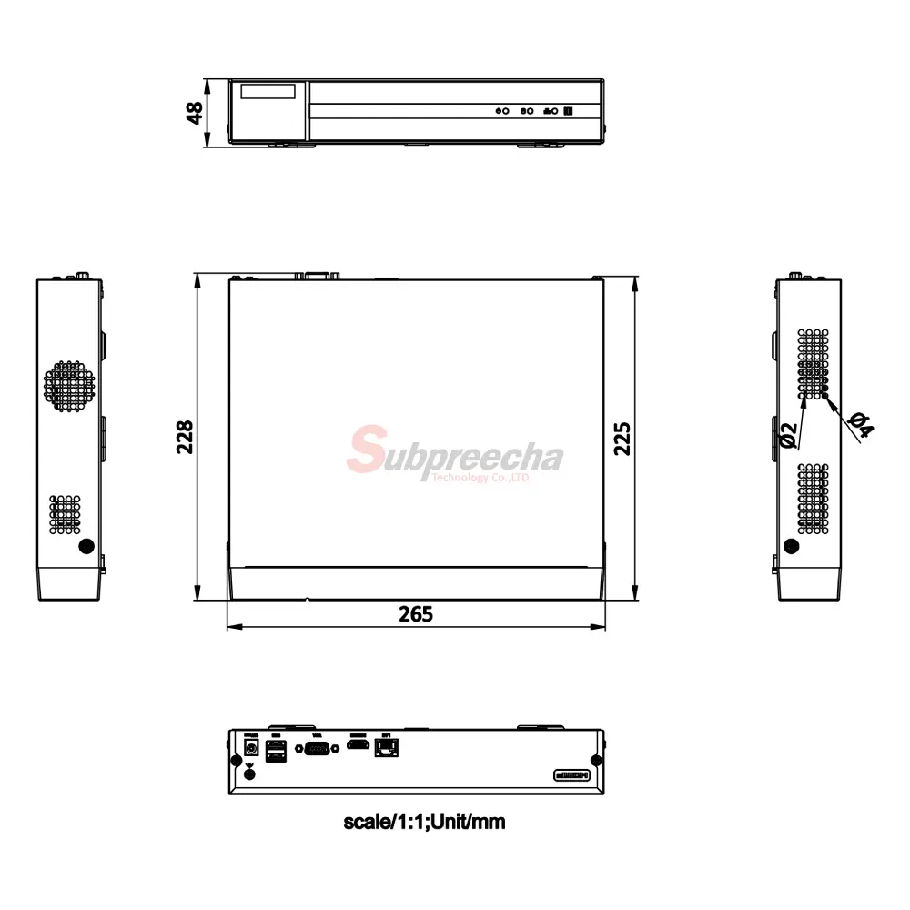 NVR104MHDDimensionsimage1 ทรัพย์ปรีชา เทคโนโลยี