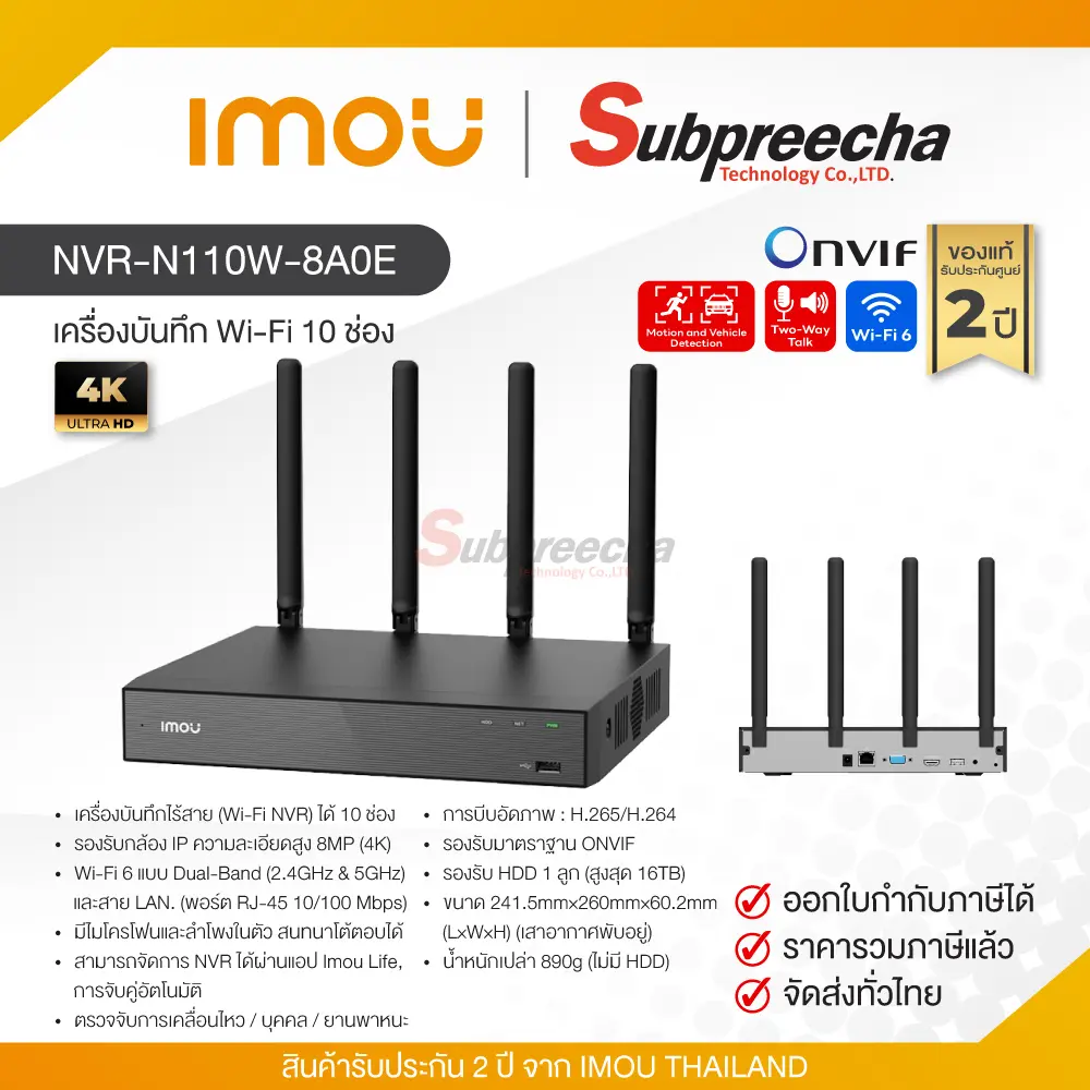 NVRN110W8A0E55 ทรัพย์ปรีชา เทคโนโลยี