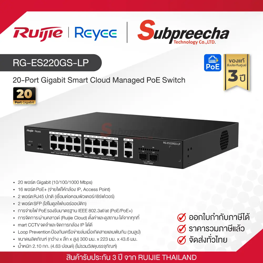 RGES220GSLP33 ทรัพย์ปรีชา เทคโนโลยี