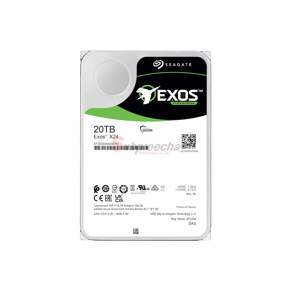 HDD 20 TB SGT Exos X24111 ทรัพย์ปรีชา เทคโนโลยี