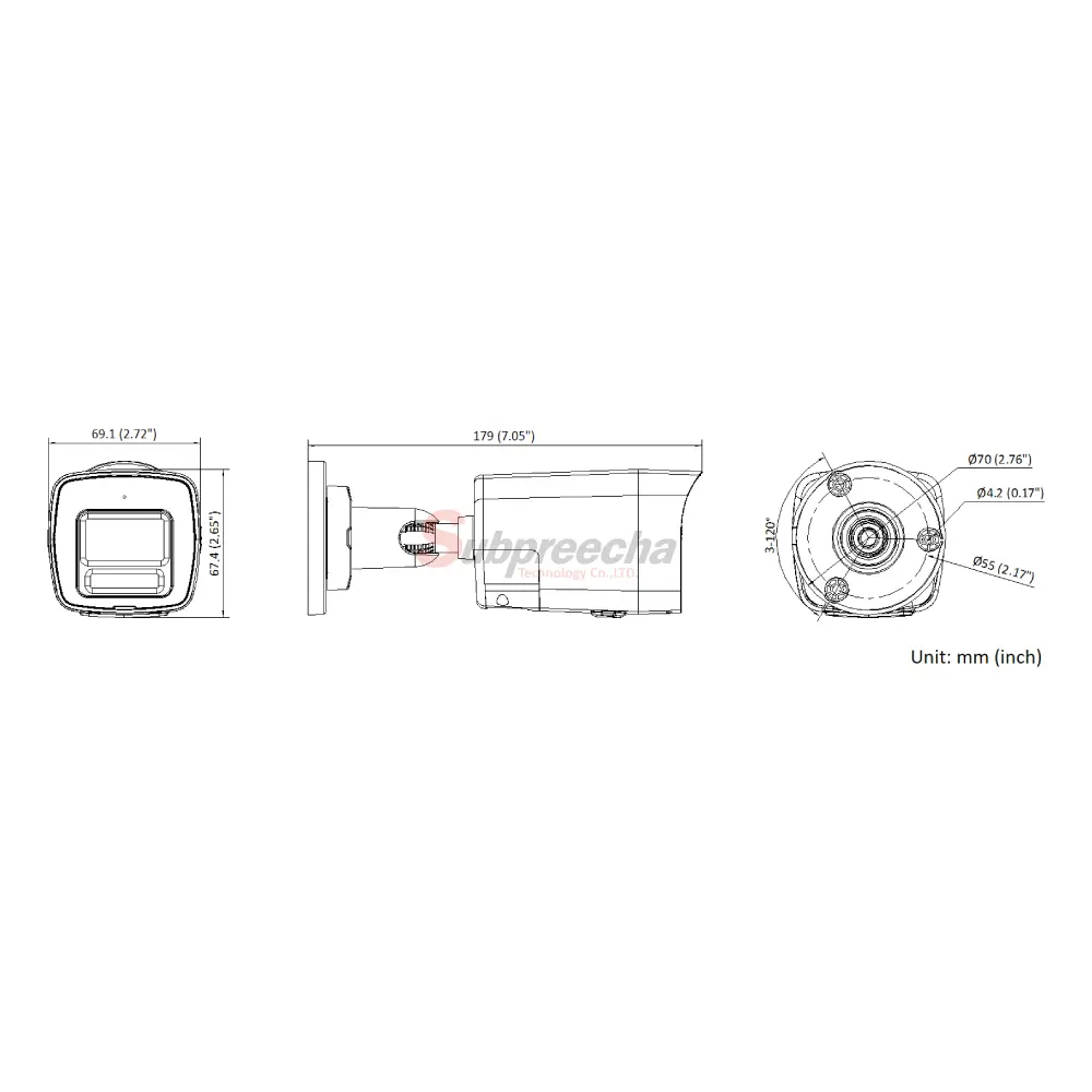 DS2CD1027G3LIUFSLDimensionsimage1 ทรัพย์ปรีชา เทคโนโลยี