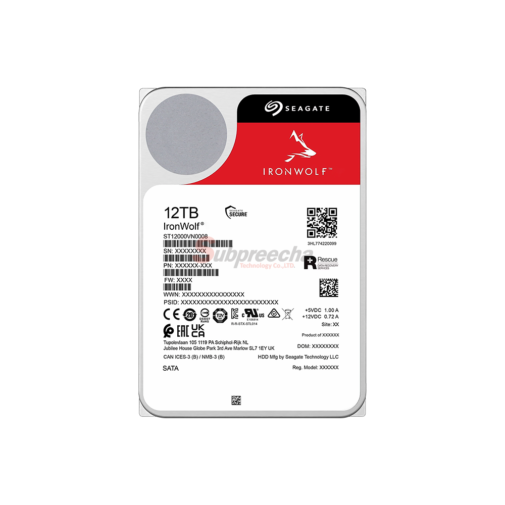HDD 12 TB SGT IRONWOLF1121 ทรัพย์ปรีชา เทคโนโลยี