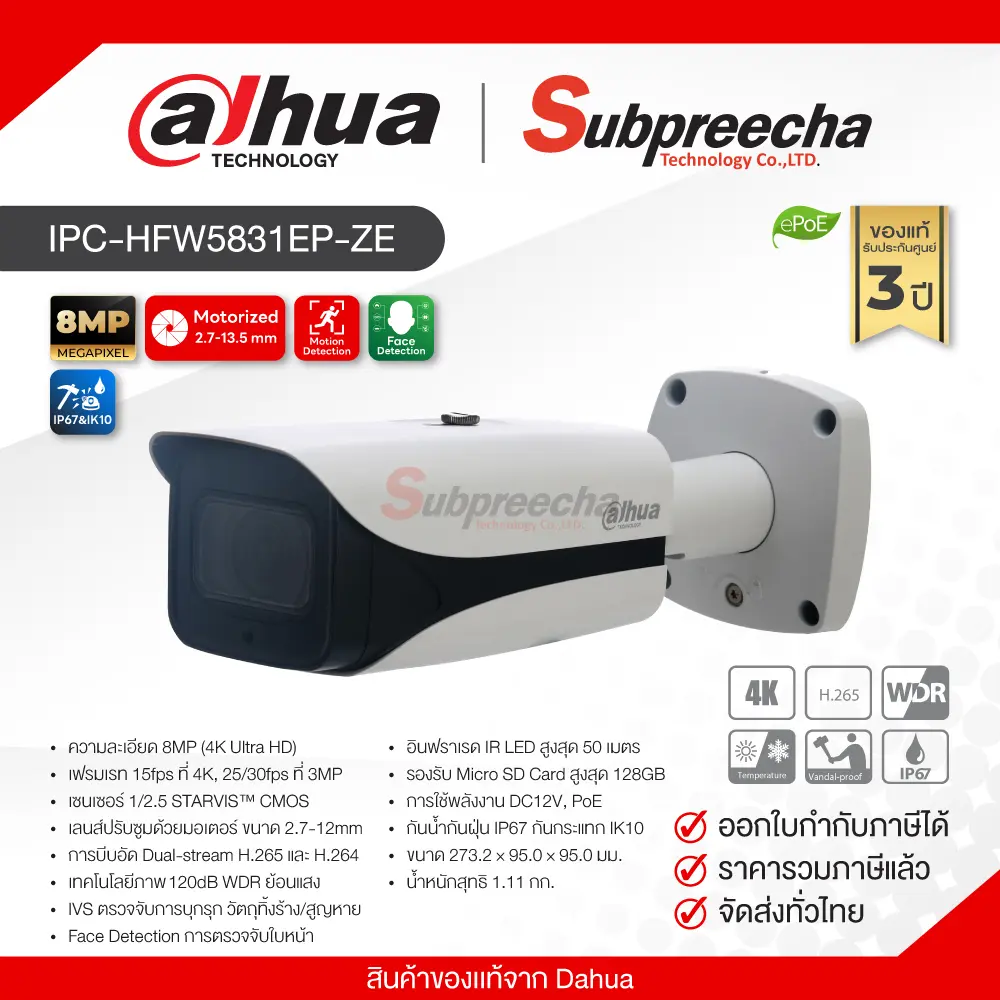 IPCHFW5831EPZE40 ทรัพย์ปรีชา เทคโนโลยี