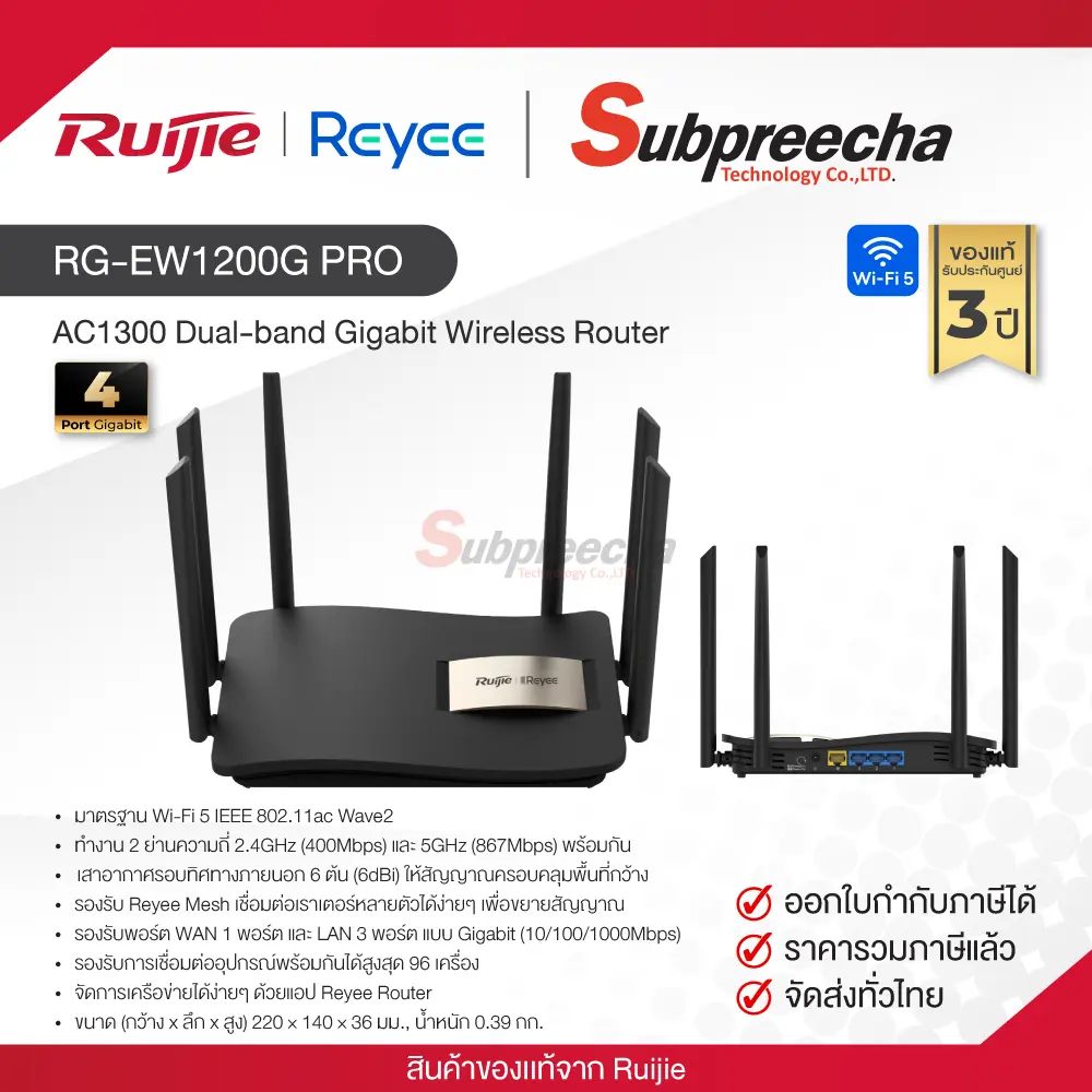 RGEW1200GPRO33 ทรัพย์ปรีชา เทคโนโลยี