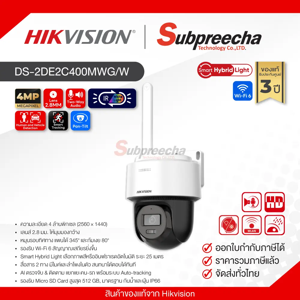 DS2DE2C400MWGW35 ทรัพย์ปรีชา เทคโนโลยี