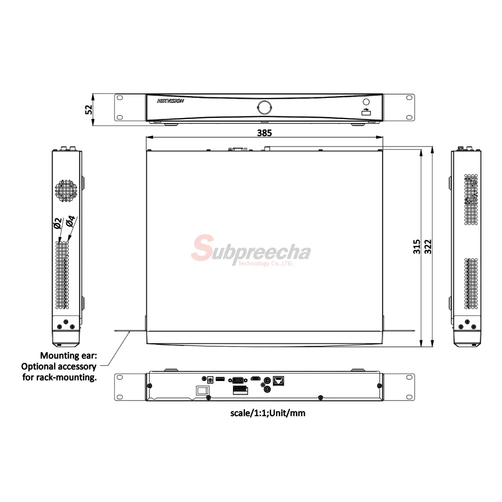 DS7632NXIK2Dimensionsimage11 ทรัพย์ปรีชา เทคโนโลยี