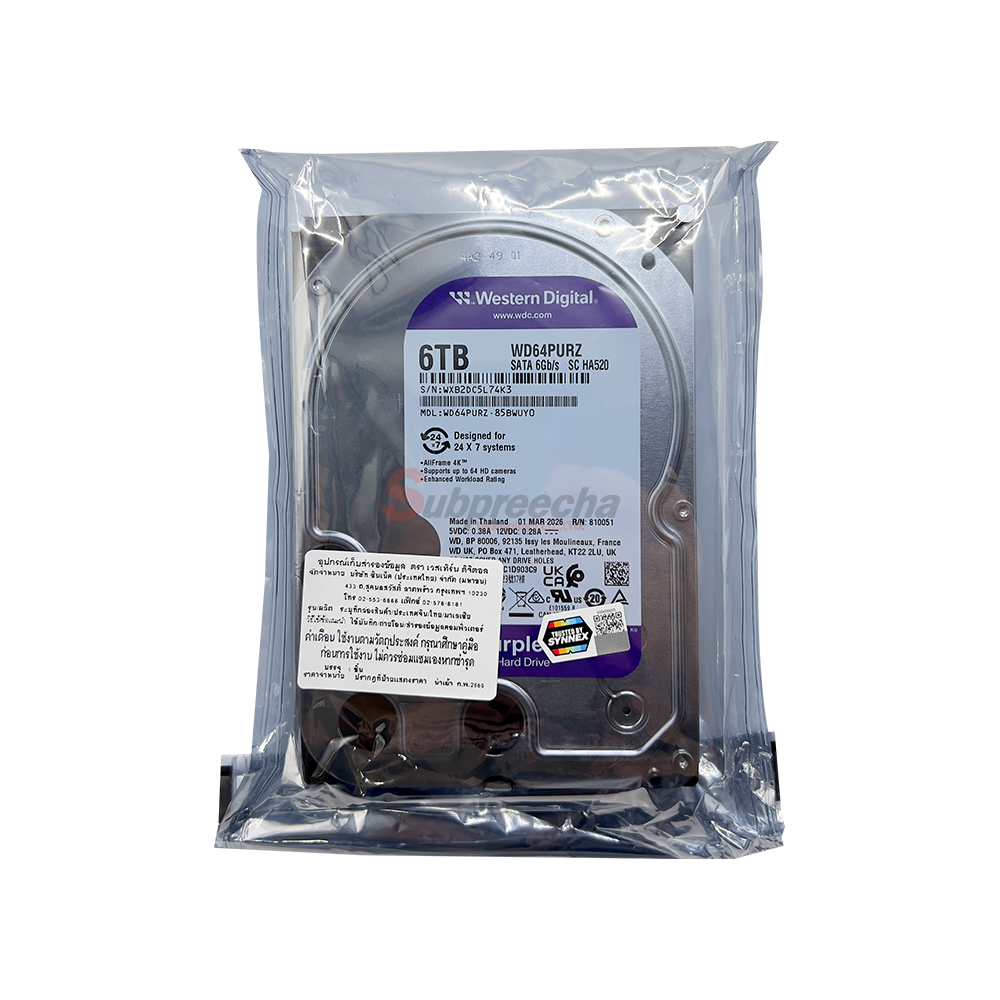 HDD 6 TB WD31 ทรัพย์ปรีชา เทคโนโลยี