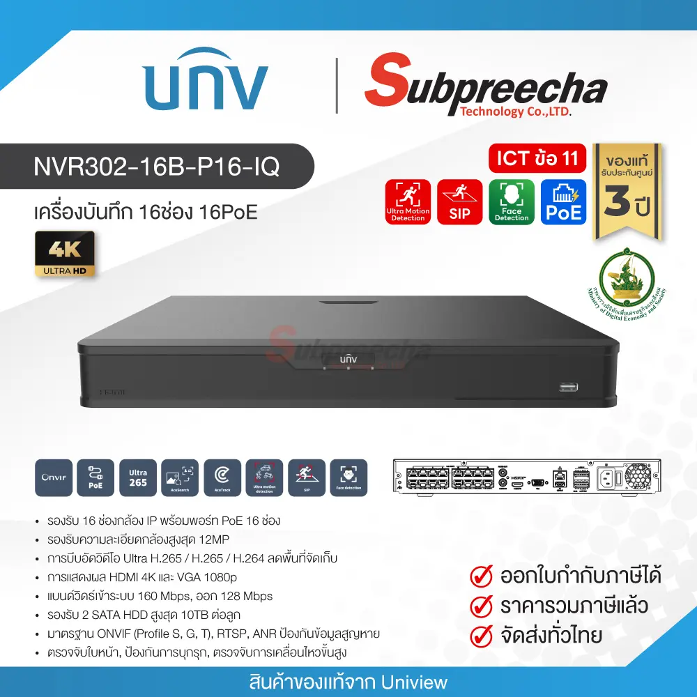 NVR30216BP16IQ30 ทรัพย์ปรีชา เทคโนโลยี