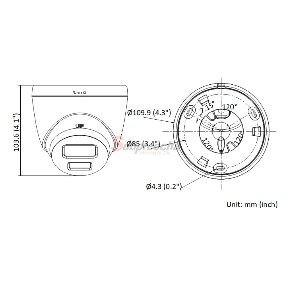 DS2CD1347G2LUFDimensionsimage1 ทรัพย์ปรีชา เทคโนโลยี