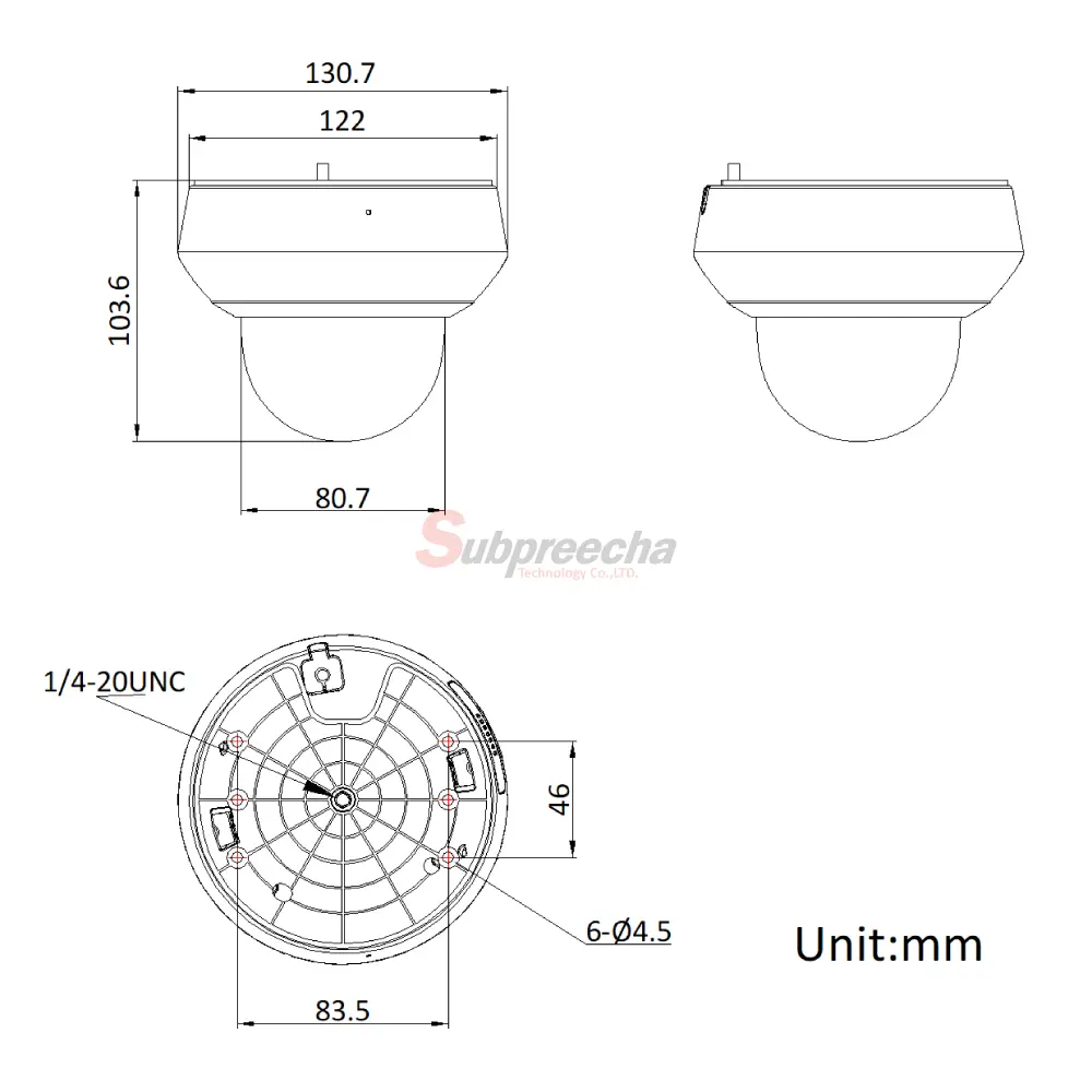 DS2DE2A404IWG1EDimensionsimage1 ทรัพย์ปรีชา เทคโนโลยี
