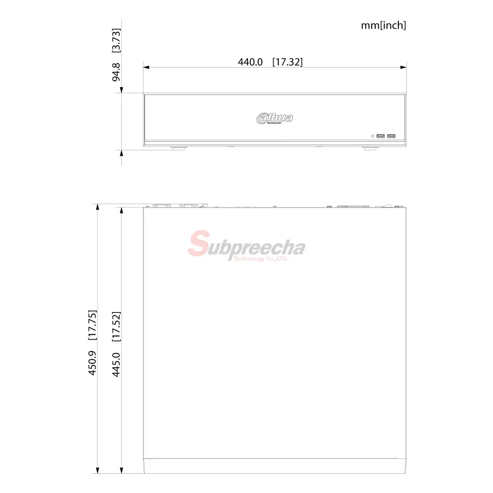 NVR5832ILDIMENSIONS ทรัพย์ปรีชา เทคโนโลยี
