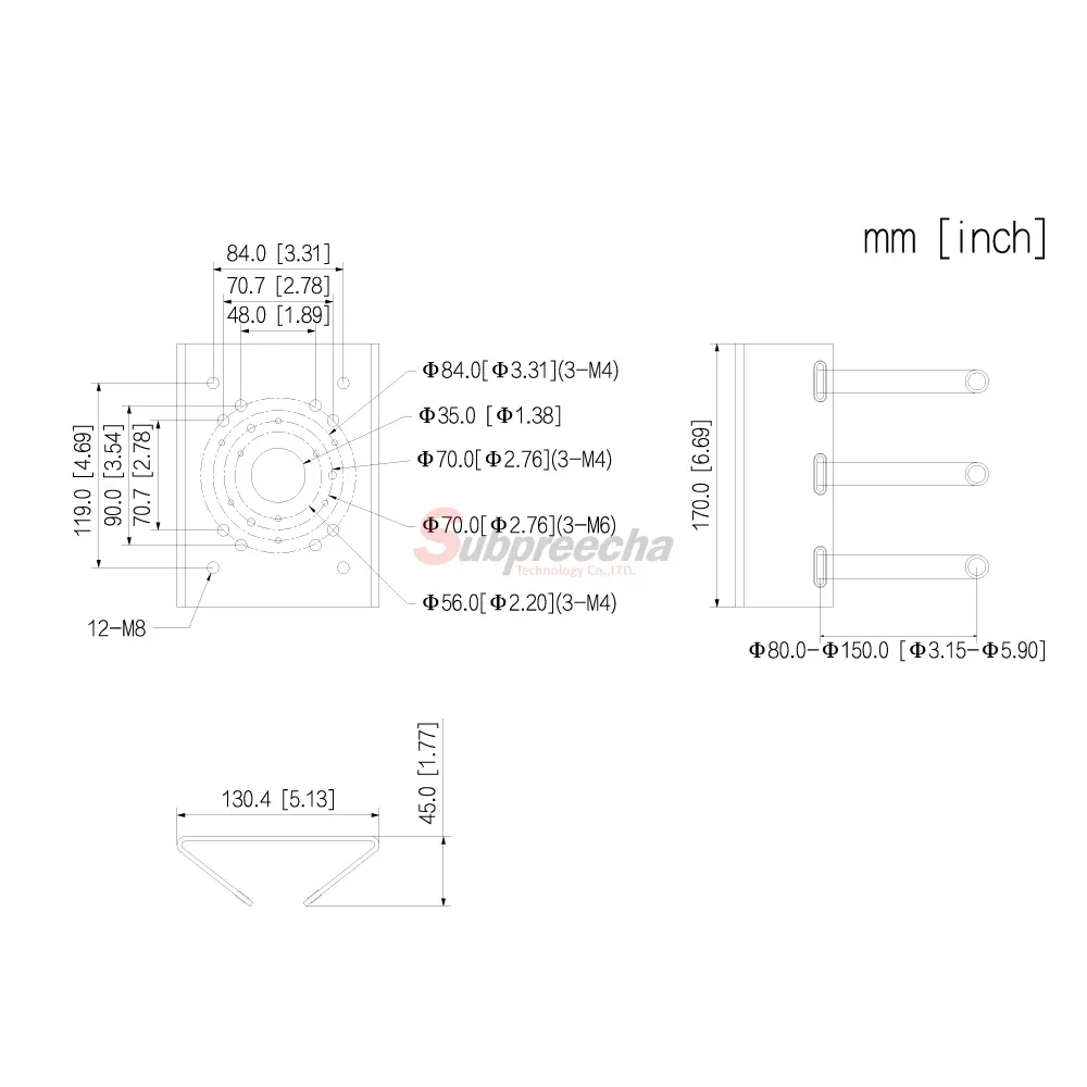 PFA150DIMENSIONS1 ทรัพย์ปรีชา เทคโนโลยี