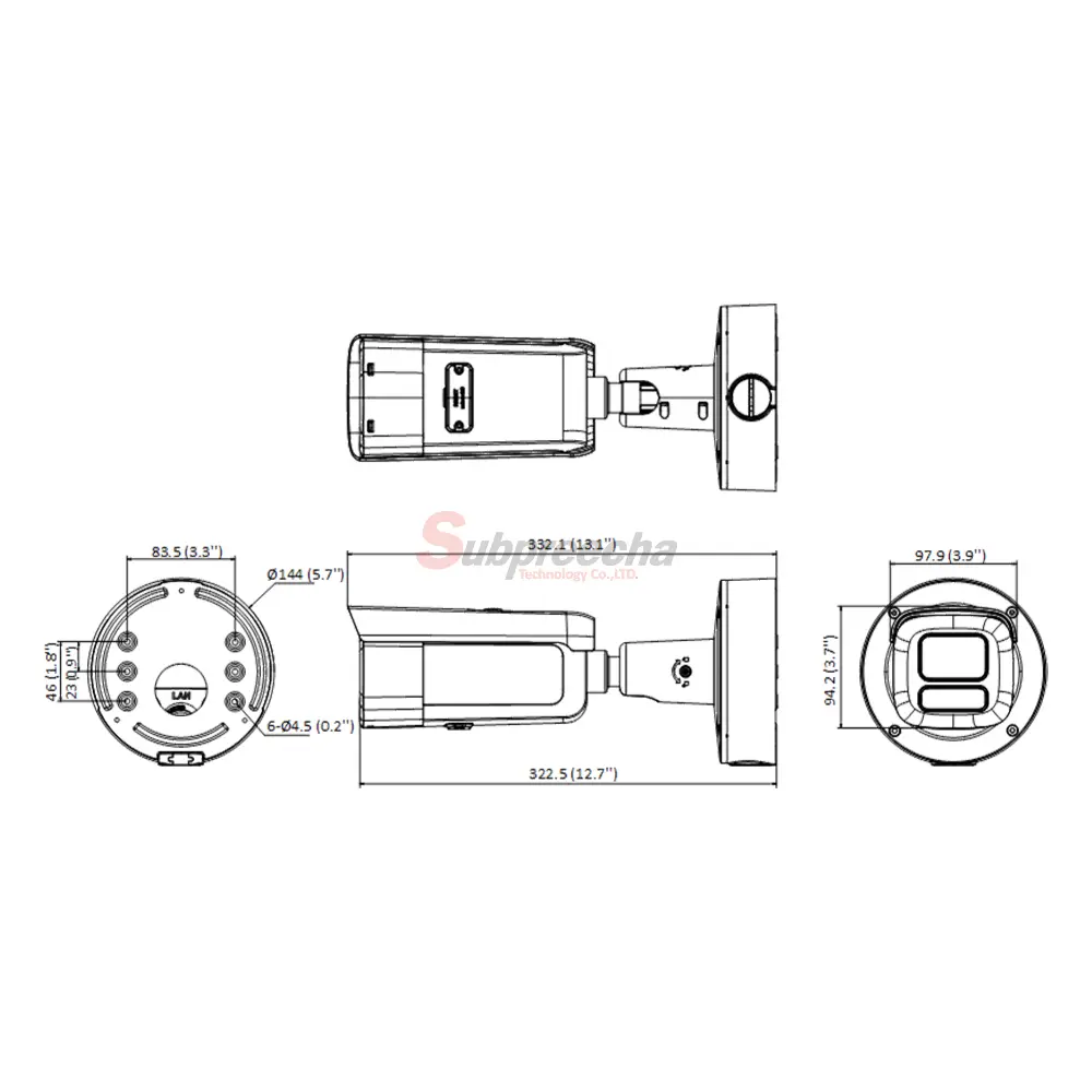 DS2CD3646G2IZSDimensionsimage1 ทรัพย์ปรีชา เทคโนโลยี