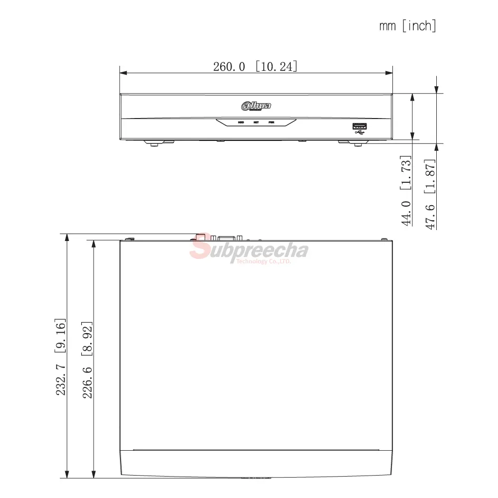 NVR2116HSIDIMENSIONS ทรัพย์ปรีชา เทคโนโลยี