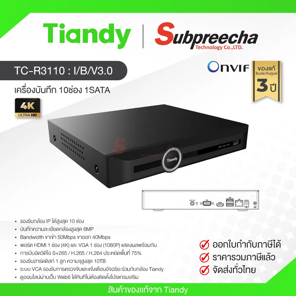 TCR3110SpecIBV3030 ทรัพย์ปรีชา เทคโนโลยี