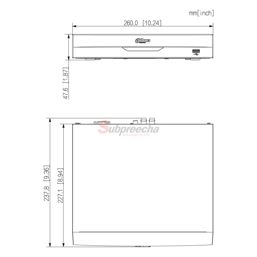 XVR5104HS5MI3DIMENSIONS ทรัพย์ปรีชา เทคโนโลยี